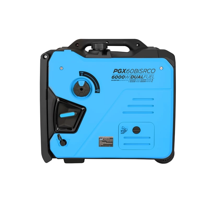 Pulsar 6000 Watt Dual Fuel Inverter Generator with Remote Start in Blue