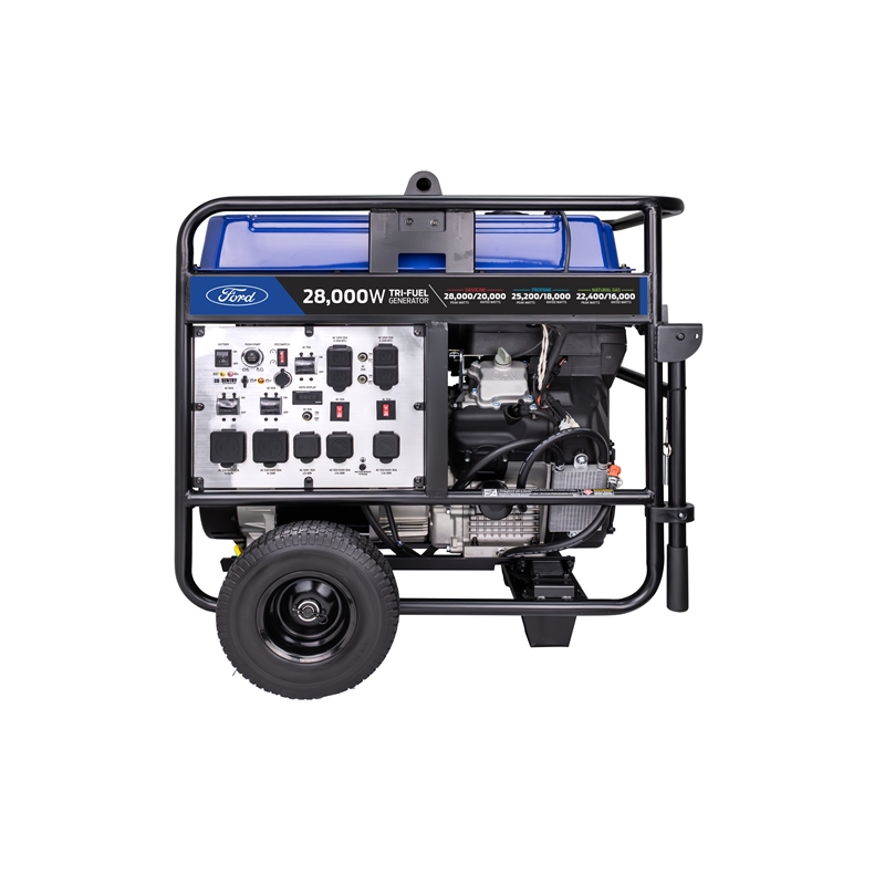 Ford 28000 Watt Tri-Fuel Portable Generator with Remote Start in Blue