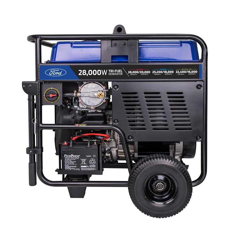 Ford 28000 Watt Tri-Fuel Portable Generator with Remote Start in Blue