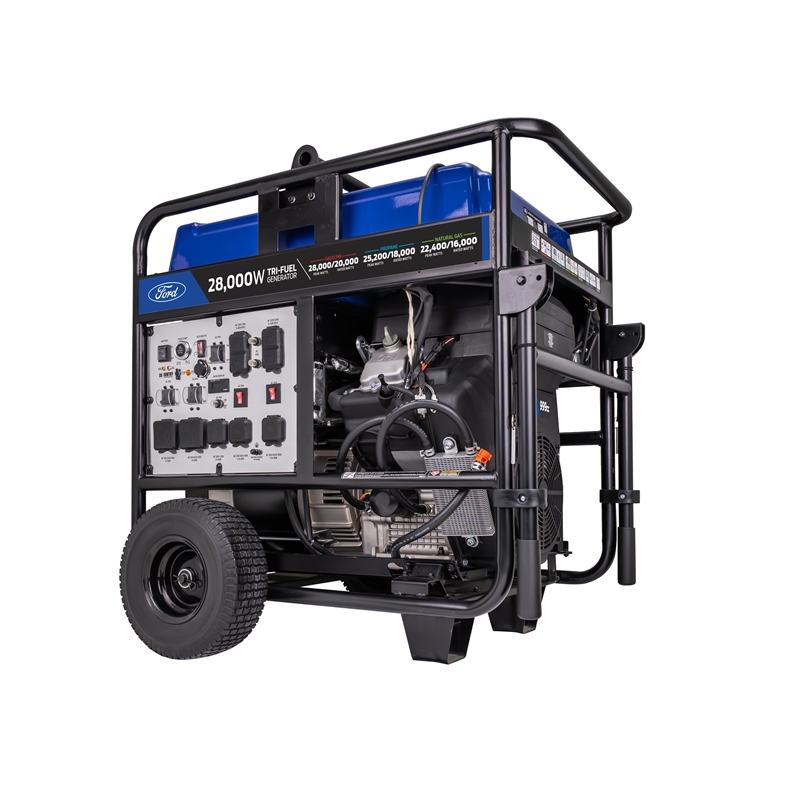Ford 28000 Watt Tri-Fuel Portable Generator with Remote Start in Blue