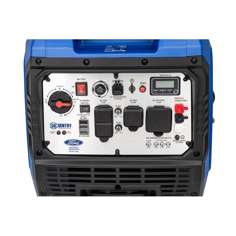 Ford 7750 Watt Dual Fuel Inverter Generator with Remote Start in Blue