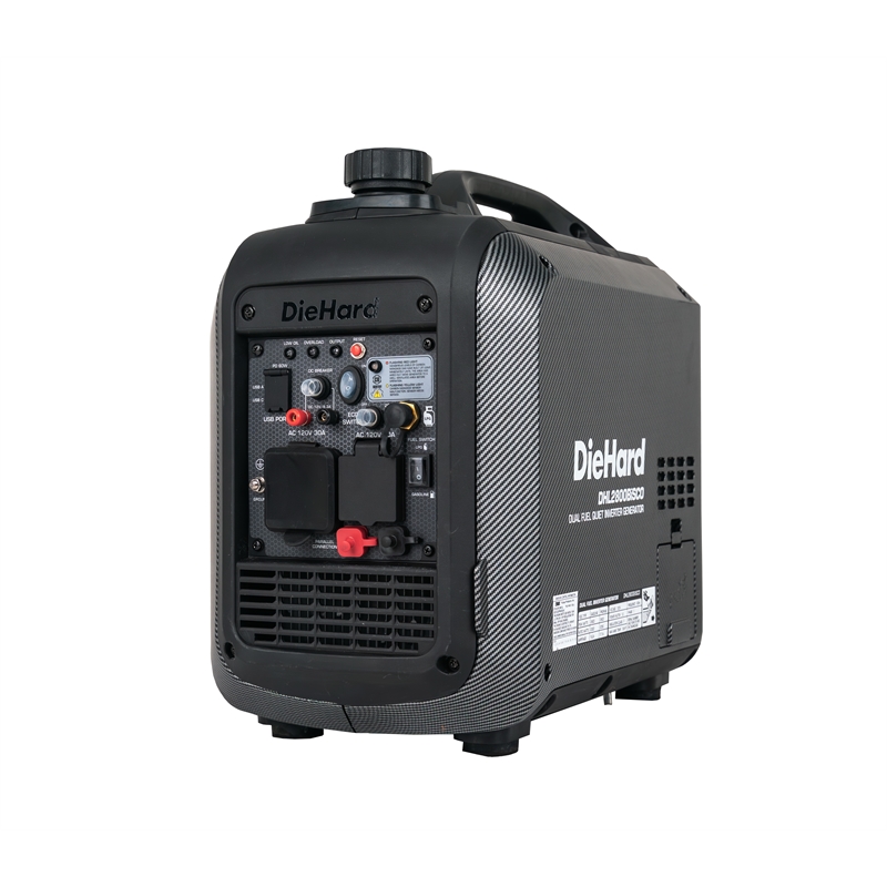 DieHard 2800 Watt Dual Fuel Inverter Generator in Black