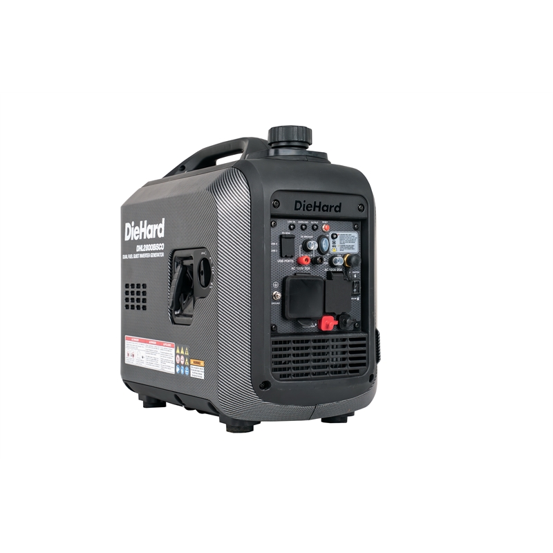 DieHard 2800 Watt Dual Fuel Inverter Generator in Black