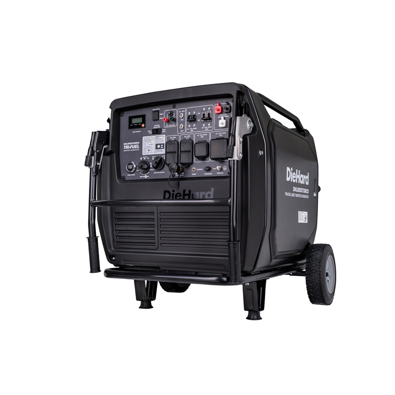 DieHard 9000 Watt Tri-Fuel Gasoline Inverter Generator w/ Remote Start in Black