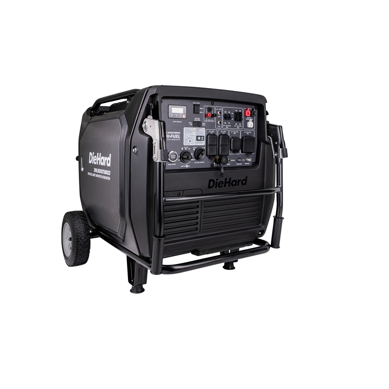 DieHard 9000 Watt Tri-Fuel Gasoline Inverter Generator w/ Remote Start in Black