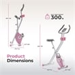 Sunny Health & Fitness Pink Foldable Mag X-Bike Pro in Pink