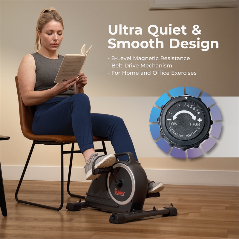 Sunny Health & Fitness Smart Mini Pedal Cycle in Black