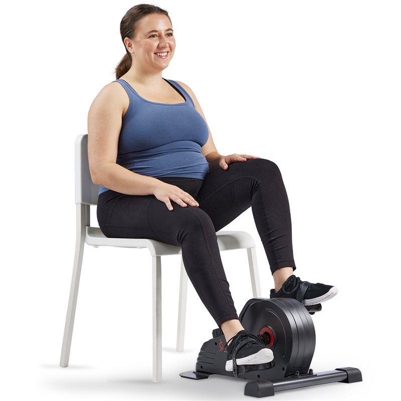 Sunny Health & Fitness Smart Under Desk Mag Cycle in Black