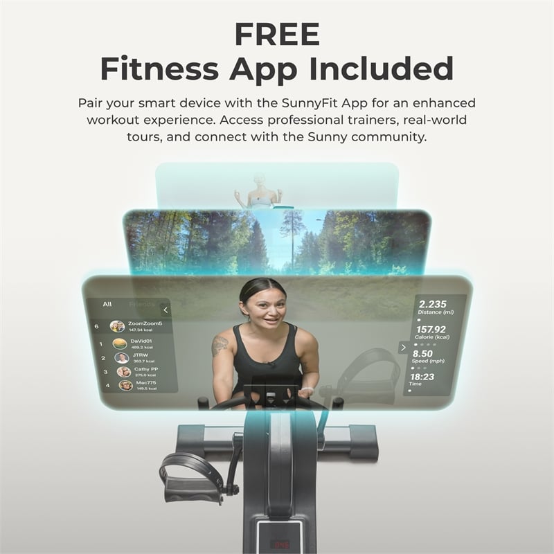 Sunny Health & Fitness Smart Under Desk Bike Legs/Arms in Black