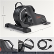 Sunny Health & Fitness Smart Under Desk Bike Legs/Arms in Black