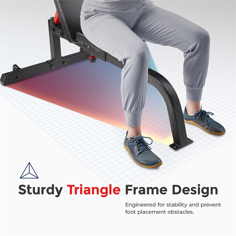 Sunny Health & Fitness Adj Multifunction Bench in Black