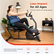 Sunny Health & Fitness Smart Recumb Bike w/ Adj Seat in Gray