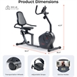 Sunny Health & Fitness Smart Recumb Bike w/ Adj Seat in Gray