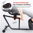 Sunny Health & Fitness Smart Recumb Bike w/ Adj Seat in Gray
