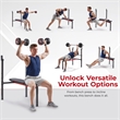 Sunny Health & Fitness Adj Standard Incline Bench w/ Rack in Black