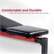 Sunny Health & Fitness Adj Standard Incline Bench w/ Rack in Black