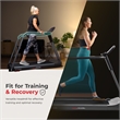 Sunny Health & Fitness Running Treadmill with Handrails in Grey/Black