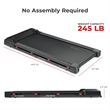 Sunny Health & Fitness Treadpad 100 Smart Walking Treadmill in Black/Red