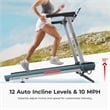 Sunny Health & Fitness Pace 500 Smart Auto Incline Treadmill in Black/Gray/Red