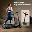 Sunny Health & Fitness SMART Easy Assembly Folding Treadmill in Black