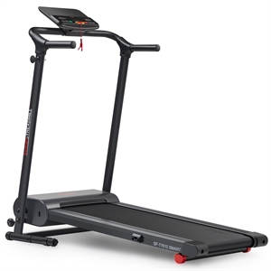 Sunny Health & Fitness SMART Easy Assembly Folding Treadmill in Black