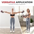 Sunny Health & Fitness Signature Style Polyurethane Round Dumbbell 15lb in Black