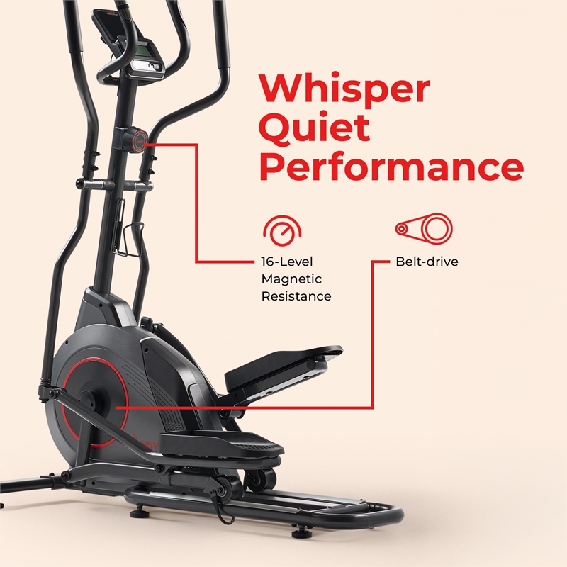 Sunny Health & Fitness Pro Smart Magnetic Elliptical Trainer w/16