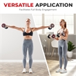Sunny Health & Fitness Signature Style Polyurethane Round Dumbbell 25lb in Black