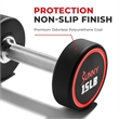 Sunny Health & Fitness Signature Style Polyurethane Round Dumbbell 25lb in Black