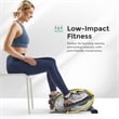 Sunny Health & Fitness Smart Portable Magnetic Under Desk Elliptical in Grey