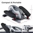Sunny Health & Fitness Smart Portable Magnetic Under Desk Elliptical in Grey