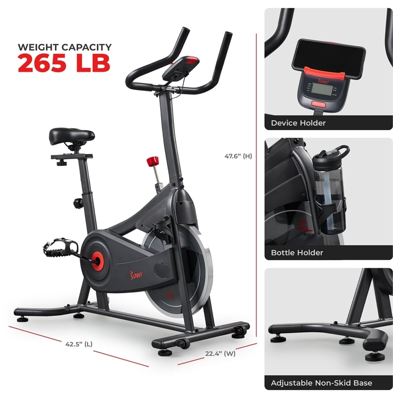 Sunny Health & Fitness ACTIVE 100 Smart Mag Cycling Bike in Black