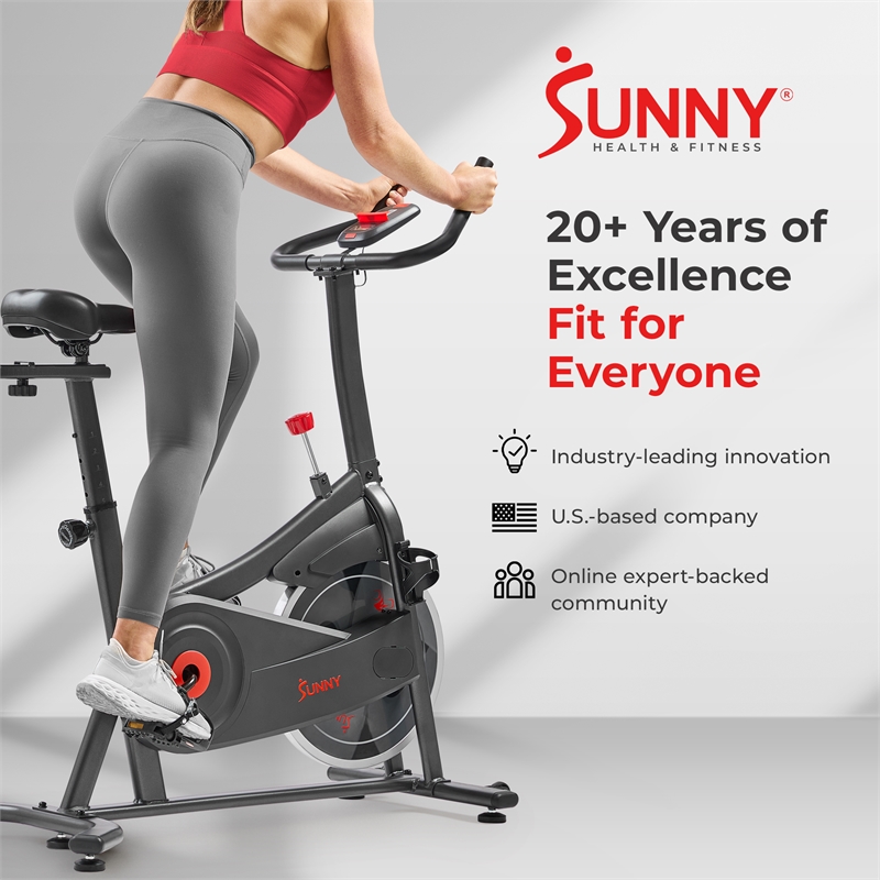 Sunny Health & Fitness ACTIVE 100 Smart Mag Cycling Bike in Black