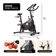 Sunny Health & Fitness ACTIVE 200 Smart Mag Cycling Bike in Black