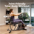 Sunny Health & Fitness Corezy 16-Level Smart Recumb Bike w/ Bands in Gray