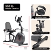 Sunny Health & Fitness Corezy 16-Level Smart Recumb Bike w/ Bands in Gray