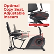 Sunny Health & Fitness Corezy 16-Level Smart Recumb Bike w/ Bands in Gray