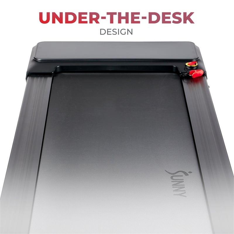Sunny Health & Fitness Smart Compact Auto Incline Treadpad Treadmill in Black