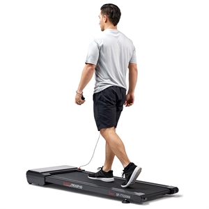 Sunny Health & Fitness Smart Compact Auto Incline Treadpad Treadmill in Black