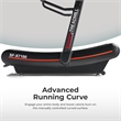 Sunny Health & Fitness Premium Curve Manual Treadmill in Black
