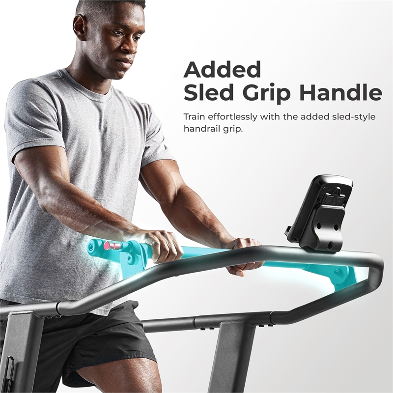 Sunny Health & Fitness Premium Curve Manual Treadmill in Black