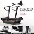 Sunny Health & Fitness Premium Curve Manual Treadmill in Black
