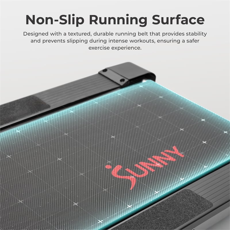 Sunny Health & Fitness Smart Manual Walking Treadmill in Black/Grey