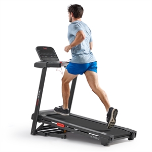 Sunny Health & Fitness Active 400 Smart Auto Incline Treadmill in Black/Red