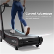Sunny Health & Fitness Modern Smart Manual Treadmill w/ 8-Level MR in Red/Black