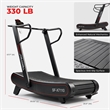 Sunny Health & Fitness Modern Smart Manual Treadmill w/ 8-Level MR in Red/Black