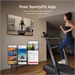 Sunny Health & Fitness Modern Smart Manual Treadmill w/ 8-Level MR in Red/Black