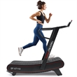 Sunny Health & Fitness Modern Smart Manual Treadmill w/ 8-Level MR in Red/Black