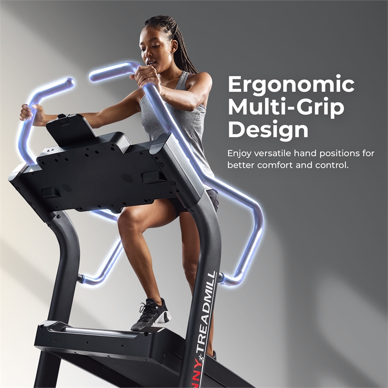 Sunny Health & Fitness Commercial Level Ultimate Incline/Decline Treadmill-Black