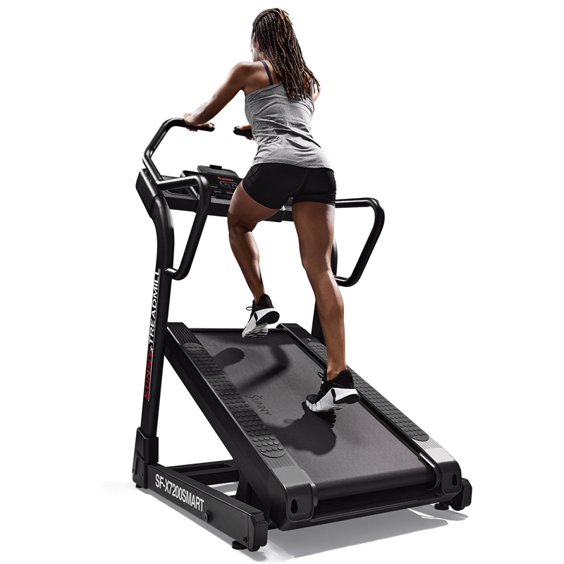 Sunny Health & Fitness Commercial Level Ultimate Incline/Decline Treadmill-Black